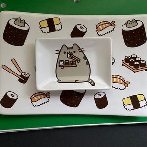 Sushi Pusheen dish set